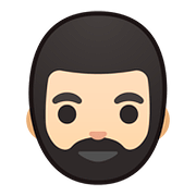 Émoji 🧔🏻 Homme Barbu : Peau Claire sur Google Android 8.0.