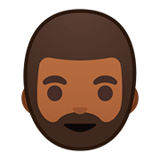 🧔🏾 Emoji Persona Con Barba: Tono De Piel Oscuro Medio en Google Android 8.0.