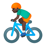 🚴🏿 Emoji Ciclista: Pele Escura na Google Android 8.0.