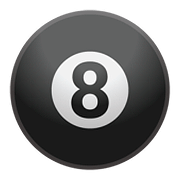 🎱 Emoji Bola Negra De Billar en Google Android 8.0.