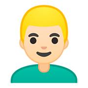 👱🏻‍♂️ Emoji Homem: Pele Clara E Cabelo Loiro na Google Android 8.0.