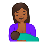 🤱🏾 Emoji Amamentando: Pele Morena Escura na Google Android 8.0.