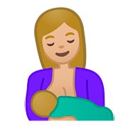 Emoji 🤱🏼 Allattare: Carnagione Abbastanza Chiara su Google Android 8.0.