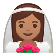 Emoji 👰🏽 Persona Con Velo: Carnagione Olivastra su Google Android 8.0.