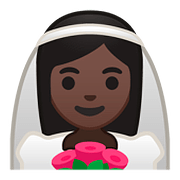 👰🏿 Emoji Noiva: Pele Escura na Google Android 8.0.