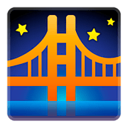 🌉 Emoji Brücke vor Nachthimmel Google Android 8.0.
