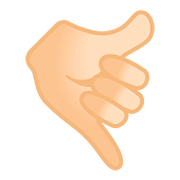 Emoji 🤙🏻 Mano Con Gesto Di Chiamata: Carnagione Chiara su Google Android 8.0.
