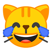 Emoji 😹 Gatto Con Lacrime Di Gioia su Google Android 8.0.