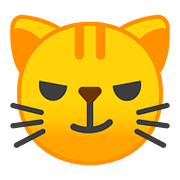 😼 Emoji Rosto De Gato Com Sorriso Irônico na Google Android 8.0.