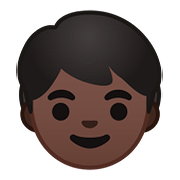 🧒🏿 Emoji Infante: Tono De Piel Oscuro en Google Android 8.0.
