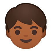 🧒🏾 Emoji Criança: Pele Morena Escura na Google Android 8.0.