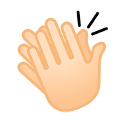 Emoji 👏🏻 Mani Che Applaudono: Carnagione Chiara su Google Android 8.0.