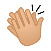 👏🏼 Emoji klatschende Hände: mittelhelle Hautfarbe Google Android 8.0.