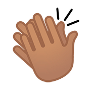 Emoji 👏🏽 Mani Che Applaudono: Carnagione Olivastra su Google Android 8.0.