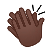 👏🏿 Emoji Mãos Aplaudindo: Pele Escura na Google Android 8.0.