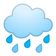 🌧️ Emoji Wolke mit Regen Google Android 8.0.