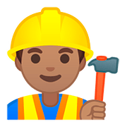 👷🏽 Emoji Trabalhador De Construção Civil: Pele Morena na Google Android 8.0.