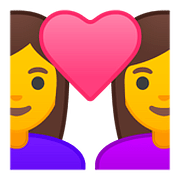 Émoji 👩‍❤️‍👩 Couple Avec Cœur : Femme Et Femme sur Google Android 8.0.