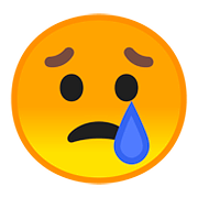 😢 Emoji weinendes Gesicht Google Android 8.0.