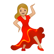 💃🏼 Emoji Mulher Dançando: Pele Morena Clara na Google Android 8.0.