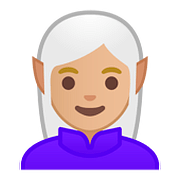 Émoji 🧝🏼 Elfe : Peau Moyennement Claire sur Google Android 8.0.