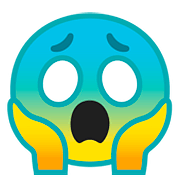 Emoji 😱 Faccina Terrorizzata su Google Android 8.0.