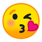 Emoji 😘 Faccina Che Manda Un Bacio su Google Android 8.0.