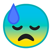 😓 Emoji bedrücktes Gesicht mit Schweiß Google Android 8.0.