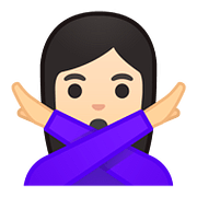 🙅🏻 Emoji Persona Haciendo El Gesto De «no»: Tono De Piel Claro en Google Android 8.0.