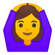 🙆 Emoji Person mit Händen auf dem Kopf Google Android 8.0.
