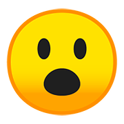 Emoji 😮 Faccina Con Bocca Aperta su Google Android 8.0.