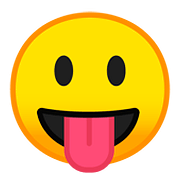 😛 Emoji Rosto Mostrando A Língua na Google Android 8.0.