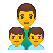 👨‍👦‍👦 Emoji Família: Homem, Menino E Menino na Google Android 8.0.