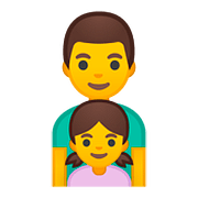 Emoji 👨‍👧 Famiglia: Uomo E Bambina su Google Android 8.0.