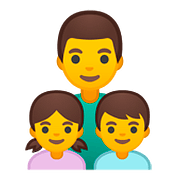 👨‍👧‍👦 Emoji Familie: Mann, Mädchen und Junge Google Android 8.0.