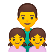 👨‍👧‍👧 Emoji Família: Homem, Menina E Menina na Google Android 8.0.