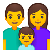 Émoji 👨‍👩‍👦 Famille : Homme, Femme Et Garçon sur Google Android 8.0.