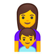 Émoji 👩‍👦 Famille : Femme Et Garçon sur Google Android 8.0.