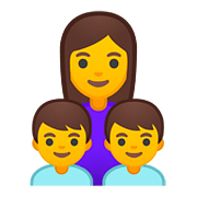 👩‍👦‍👦 Emoji Familia: Mujer, Niño, Niño en Google Android 8.0.