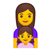 👩‍👧 Emoji Familie: Frau, Mädchen Google Android 8.0.