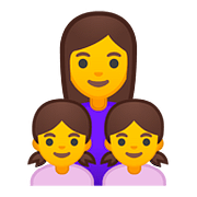 👩‍👧‍👧 Emoji Família: Mulher, Menina E Menina na Google Android 8.0.