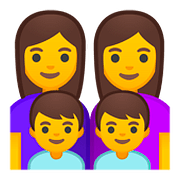 👩‍👩‍👦‍👦 Emoji Familia: Mujer, Mujer, Niño, Niño en Google Android 8.0.