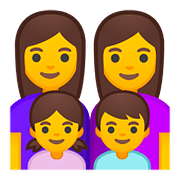 👩‍👩‍👧‍👦 Emoji Familie: Frau, Frau, Mädchen und Junge Google Android 8.0.