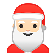 🎅🏻 Emoji Weihnachtsmann: helle Hautfarbe Google Android 8.0.