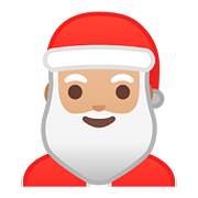 🎅🏼 Emoji Papai Noel: Pele Morena Clara na Google Android 8.0.