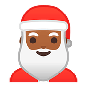 🎅🏾 Emoji Papai Noel: Pele Morena Escura na Google Android 8.0.