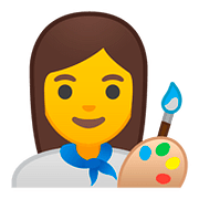 👩‍🎨 Emoji Artista Plástica na Google Android 8.0.
