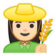 👩🏻‍🌾 Emoji Fazendeira: Pele Clara na Google Android 8.0.