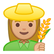 👩🏼‍🌾 Emoji Agricultora: Tono De Piel Claro Medio en Google Android 8.0.