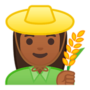👩🏾‍🌾 Emoji Agricultora: Tono De Piel Oscuro Medio en Google Android 8.0.